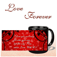 Love Theme Black Mug
